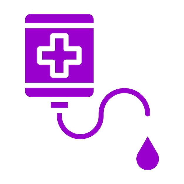Diseño vectorial Estilo del icono de la transfusión de sangre