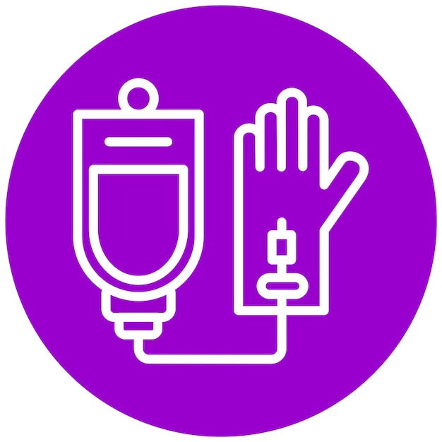 Diseño vectorial Estilo del icono de la transfusión de sangre
