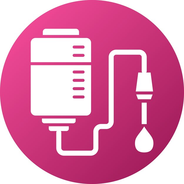 Diseño vectorial Estilo del icono de la transfusión de sangre