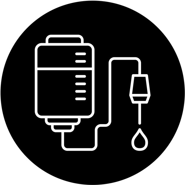 Diseño vectorial Estilo del icono de la transfusión de sangre