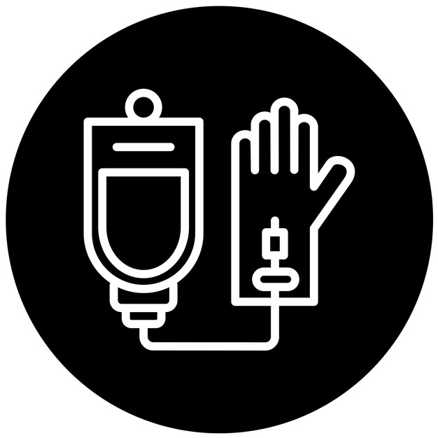 Diseño vectorial Estilo del icono de la transfusión de sangre