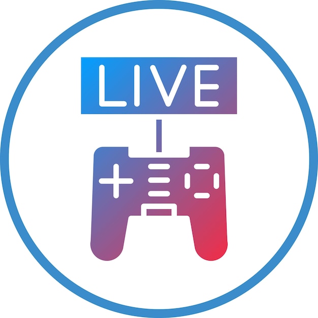 Diseño vectorial de estilo de icono de transmisión de juegos