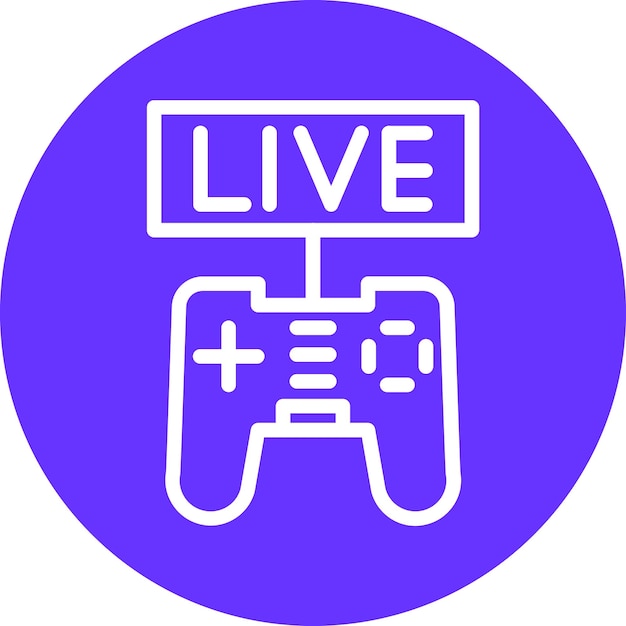 Diseño vectorial de estilo de icono de transmisión de juegos
