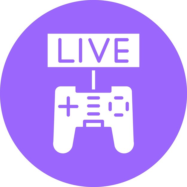 Diseño vectorial de estilo de icono de transmisión de juegos