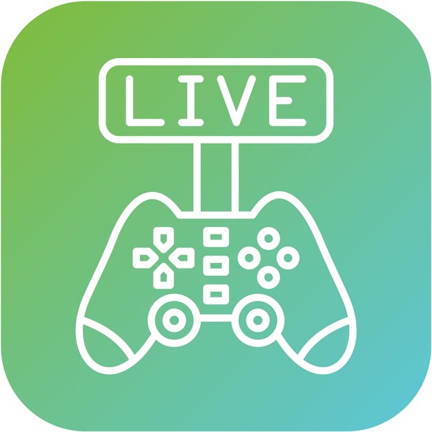 Diseño vectorial de estilo de icono de transmisión de juegos