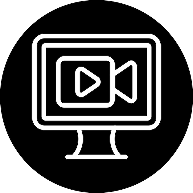 Diseño vectorial de estilo de icono de transmisión en vivo