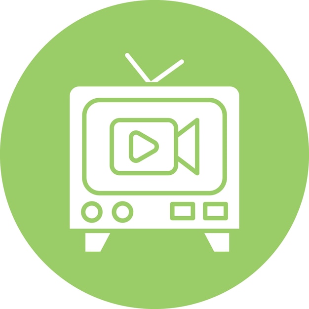 Diseño vectorial de estilo de icono de transmisión en vivo