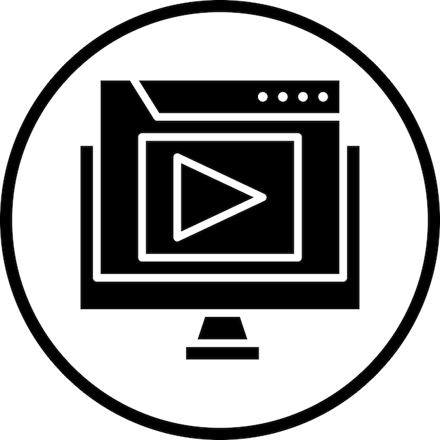 Diseño vectorial de estilo de icono de transmisión web