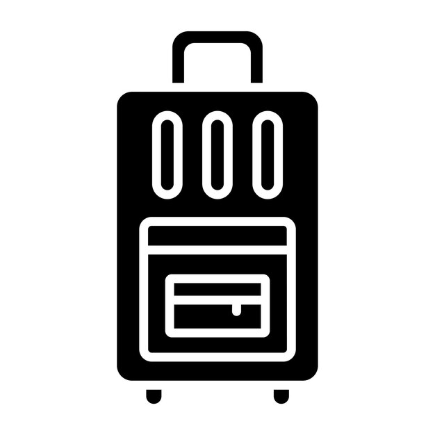 Diseño vectorial de estilo de icono de transporte de equipaje