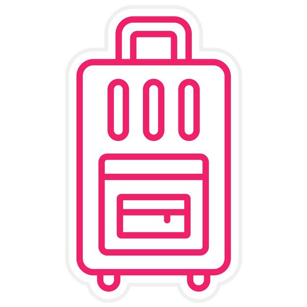 Diseño vectorial de estilo de icono de transporte de equipaje
