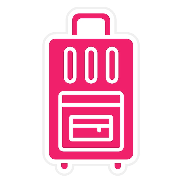 Diseño vectorial de estilo de icono de transporte de equipaje