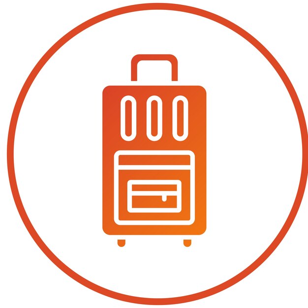 Diseño vectorial de estilo de icono de transporte de equipaje