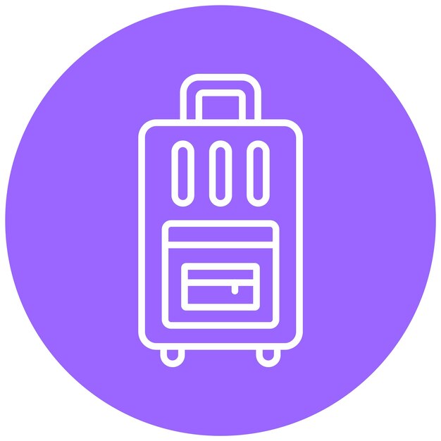 Diseño vectorial de estilo de icono de transporte de equipaje