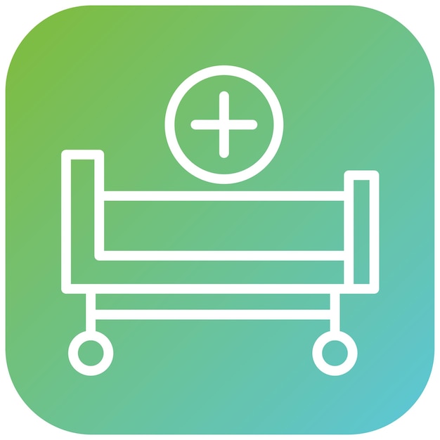Diseño vectorial Estilo del icono de transporte de pacientes