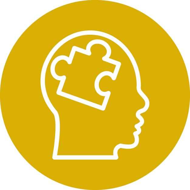 Diseño vectorial Estilo del icono del trastorno mental