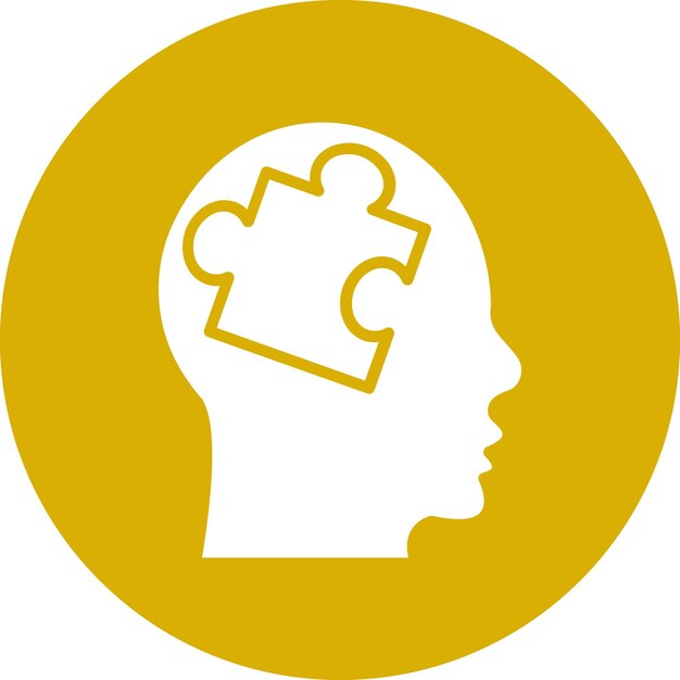 Diseño vectorial Estilo del icono del trastorno mental