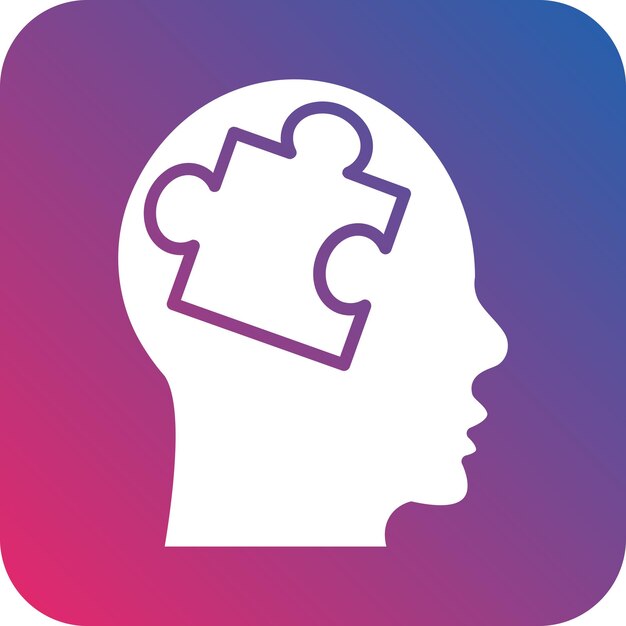 Diseño vectorial Estilo del icono del trastorno mental