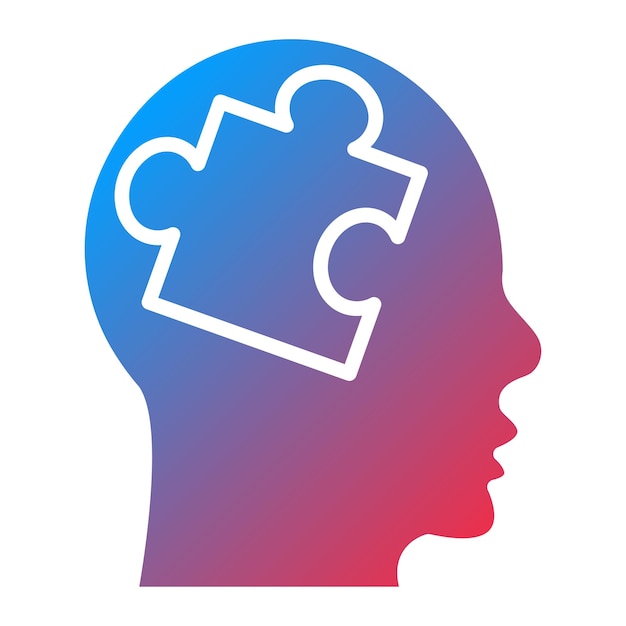 Diseño vectorial Estilo del icono del trastorno mental