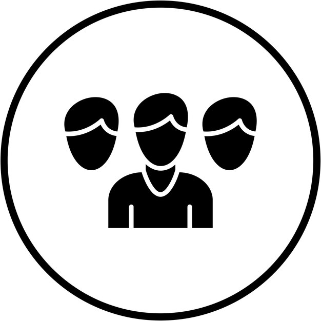 Diseño vectorial Estilo del icono del trastorno de la personalidad