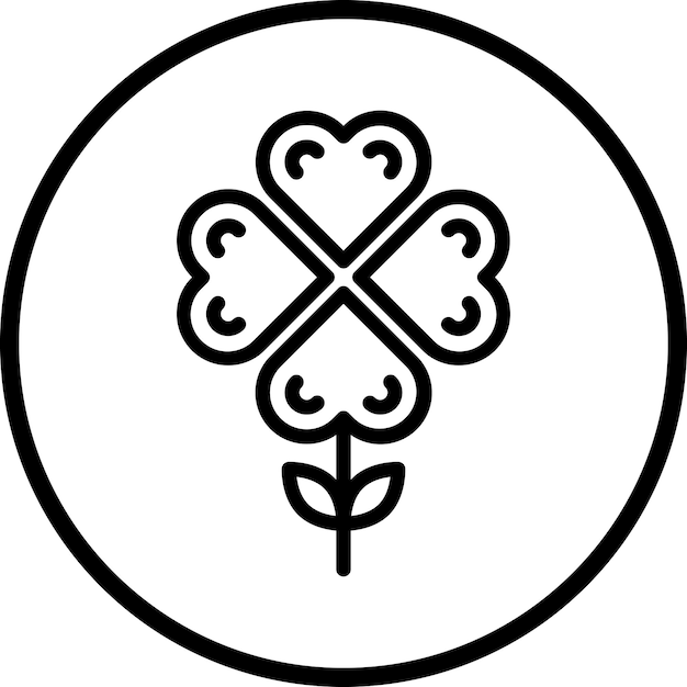Diseño vectorial Estilo del icono del trébol