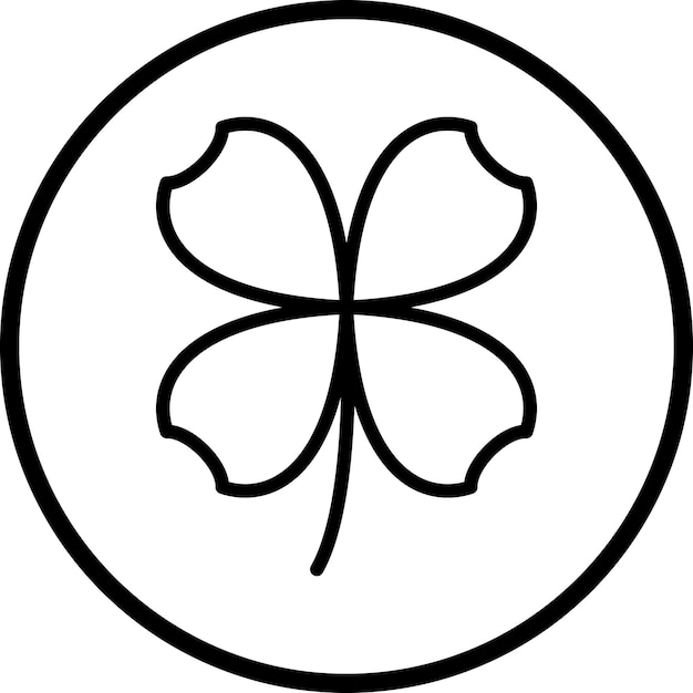 Diseño vectorial Estilo del icono del trébol