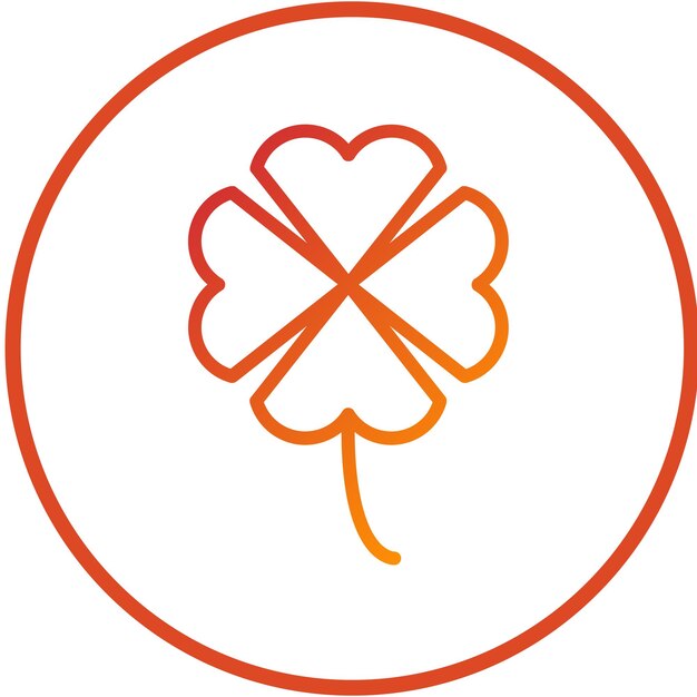 Diseño vectorial Estilo del icono del trébol