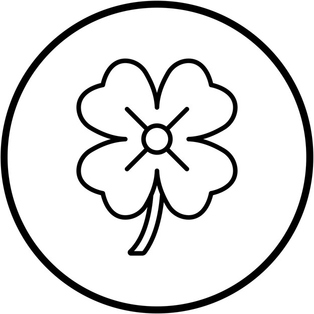 Diseño vectorial Estilo del icono del trébol
