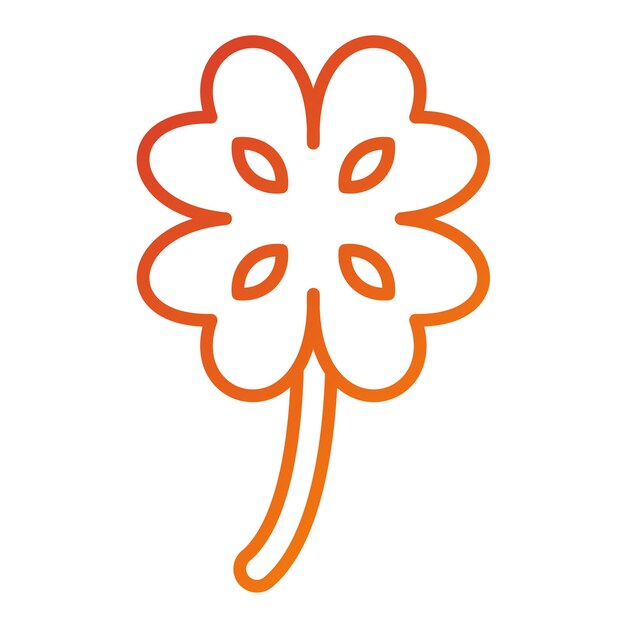 Diseño vectorial Estilo del icono del trébol