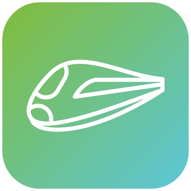 Diseño vectorial de estilo de icono de tren de alta velocidad