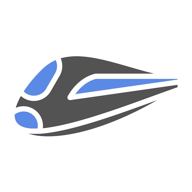 Diseño vectorial de estilo de icono de tren de alta velocidad