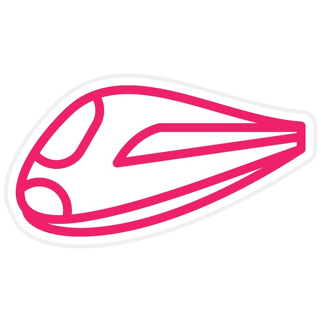 Diseño vectorial de estilo de icono de tren de alta velocidad