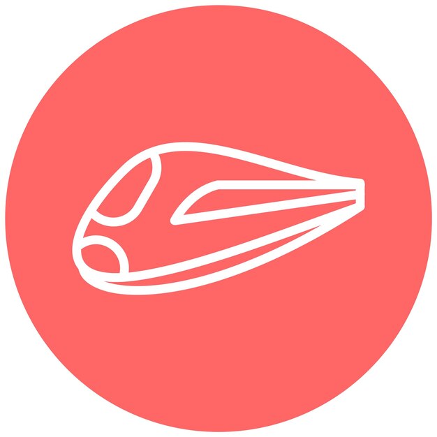 Diseño vectorial de estilo de icono de tren de alta velocidad