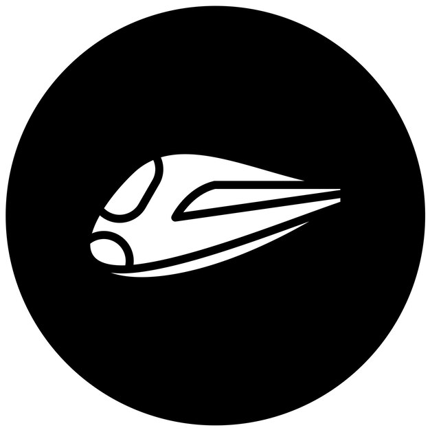 Diseño vectorial de estilo de icono de tren de alta velocidad