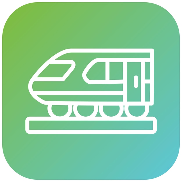 Diseño vectorial Estilo del icono del tren bala