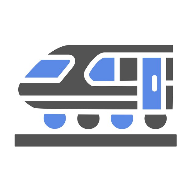 Diseño vectorial Estilo del icono del tren bala