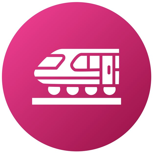 Diseño vectorial Estilo del icono del tren bala