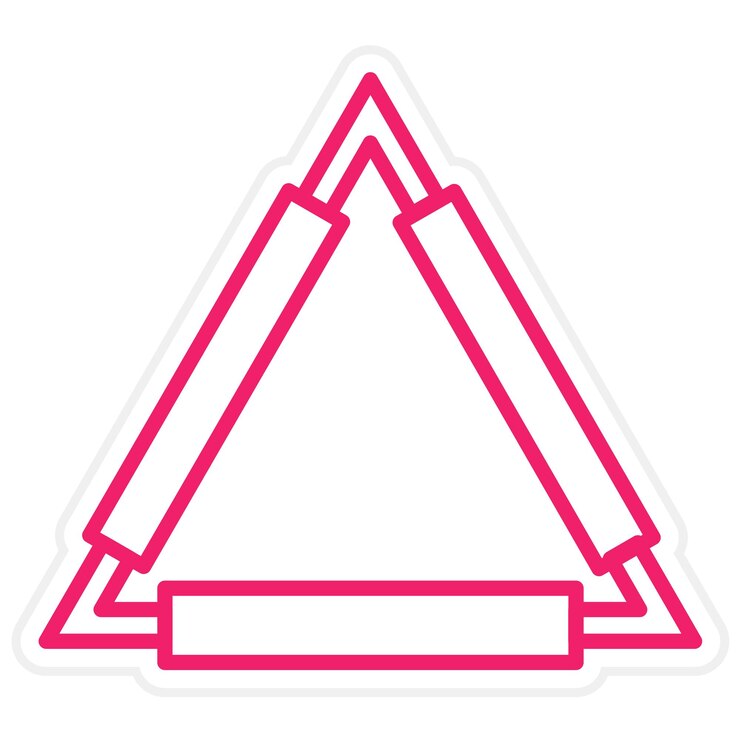 Vector diseño vectorial estilo del icono del triángulo de arcilla