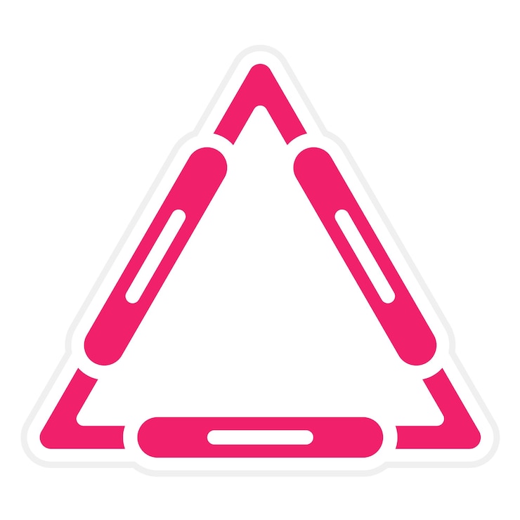 Vector diseño vectorial estilo del icono del triángulo de arcilla