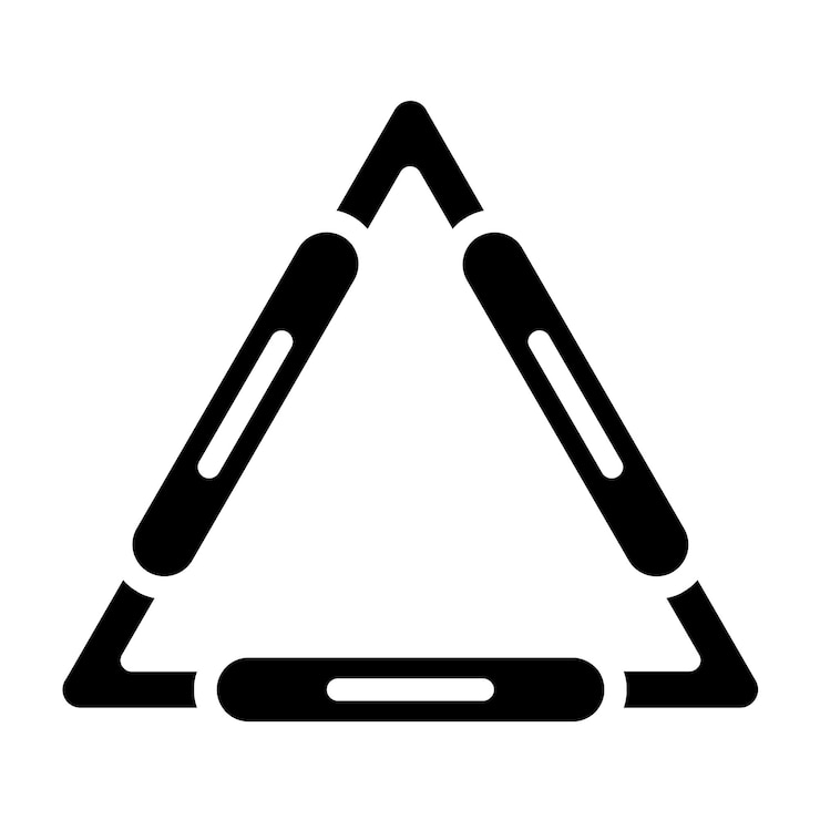 Vector diseño vectorial estilo del icono del triángulo de arcilla