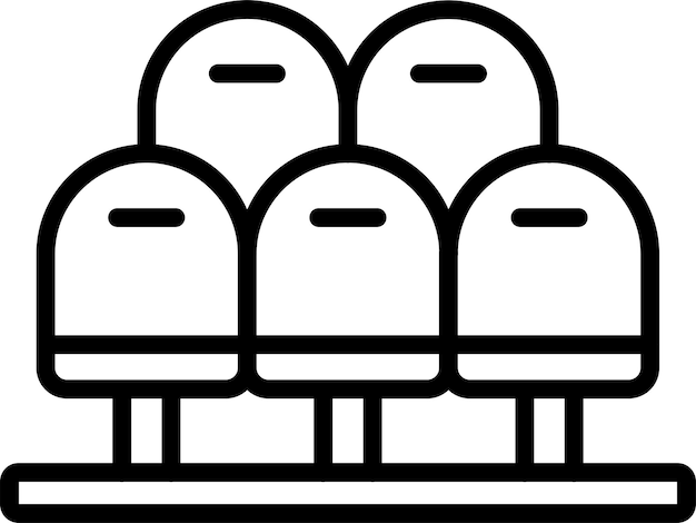 Diseño vectorial del estilo del icono de la tribuna
