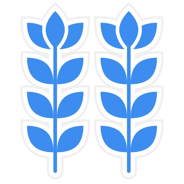 Diseño vectorial de estilo de icono de trigo
