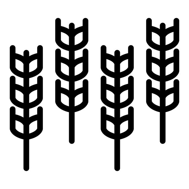 Diseño vectorial de estilo de icono de trigo
