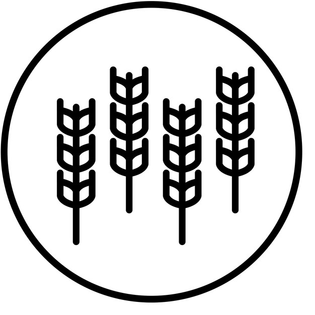 Diseño vectorial de estilo de icono de trigo