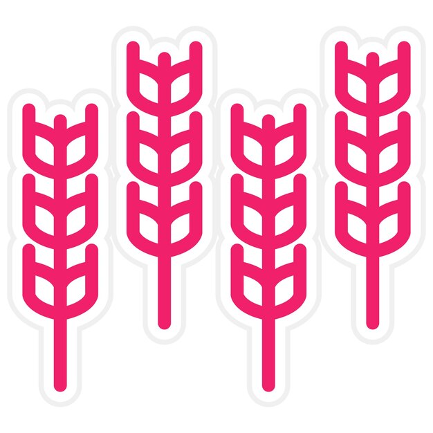 Diseño vectorial de estilo de icono de trigo