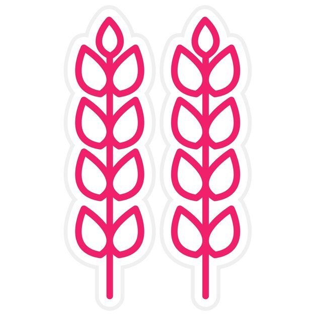 Diseño vectorial de estilo de icono de trigo