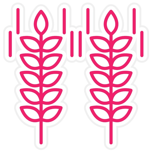 Diseño vectorial de estilo de icono de trigo