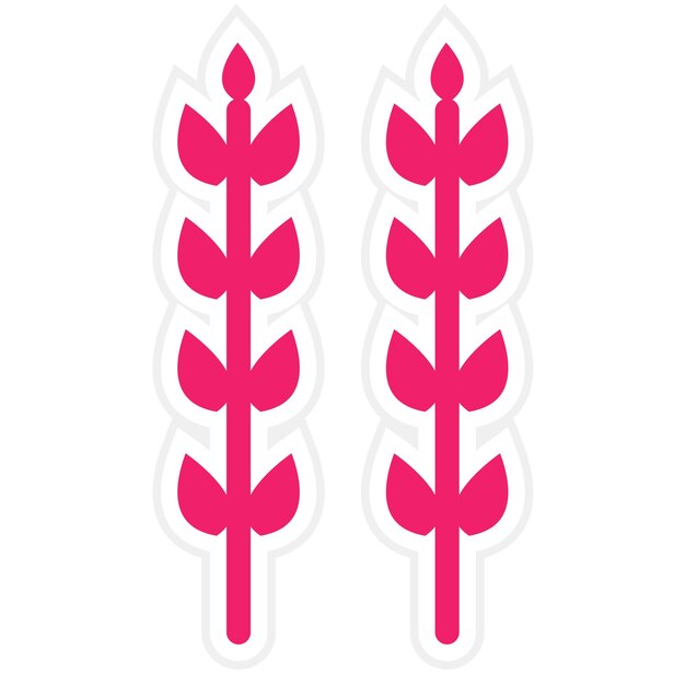 Diseño vectorial de estilo de icono de trigo
