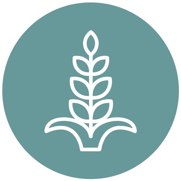 Diseño vectorial de estilo de icono de trigo