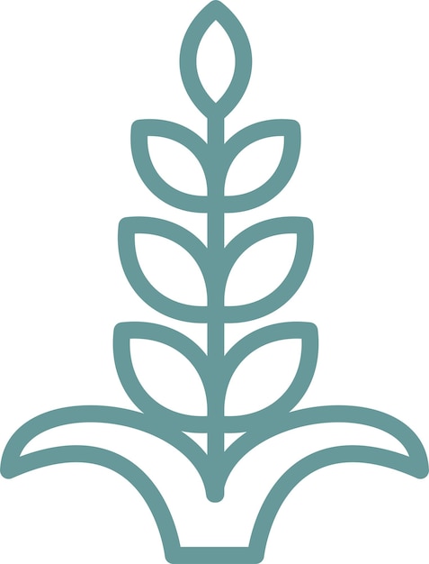 Diseño vectorial de estilo de icono de trigo
