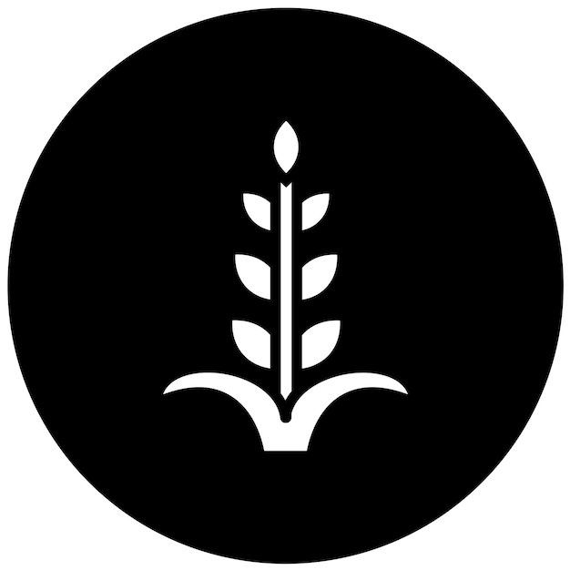 Diseño vectorial de estilo de icono de trigo
